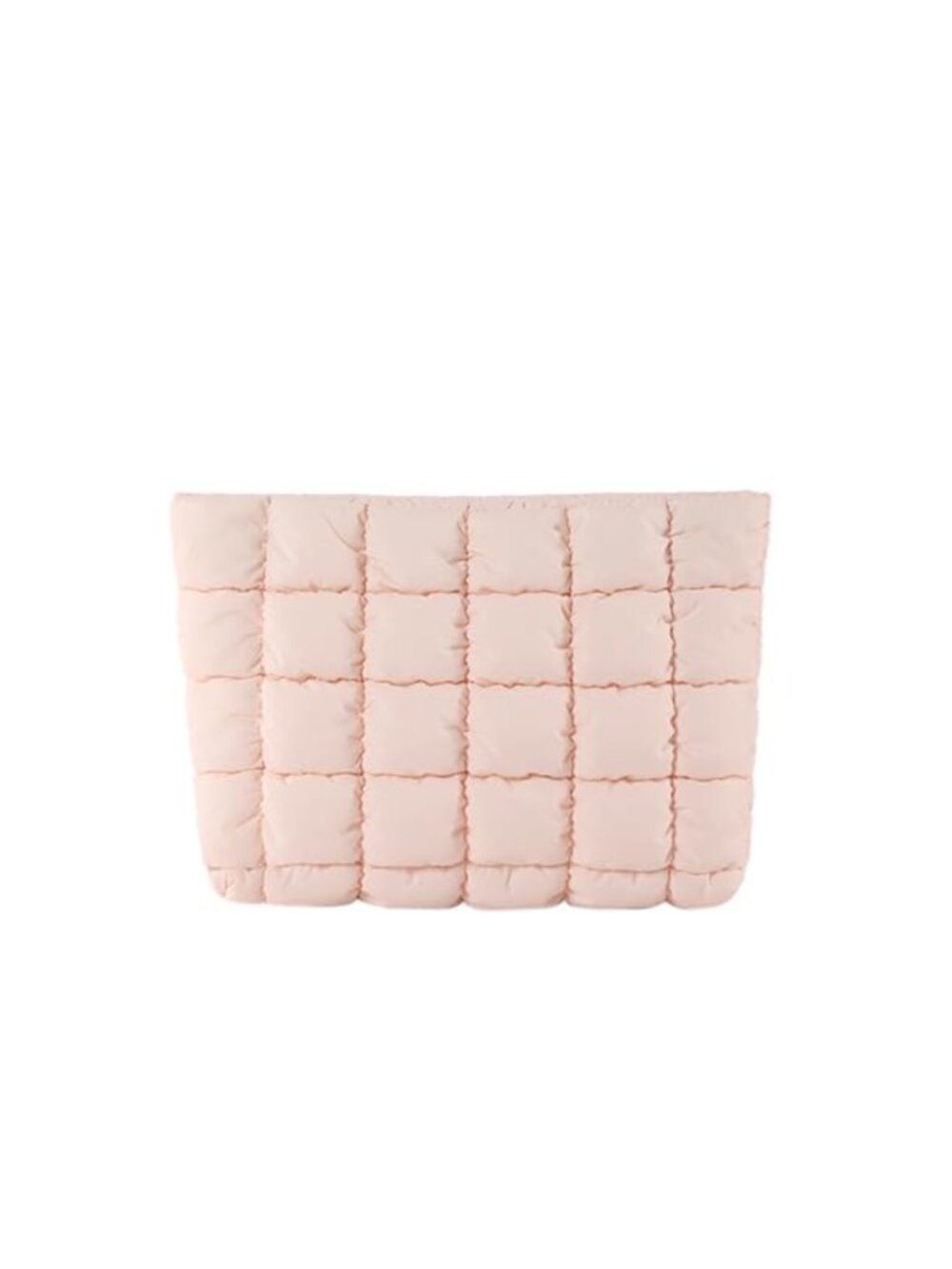 Puffy Quilted Makeup Bag Cosmetic Travel Pouch Zipper Clutch